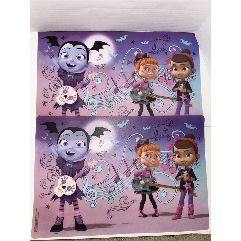 Disney Vampirina Zak Designs Plastic Placemats Set 2 Purple Ghoul Girls BPA Free
